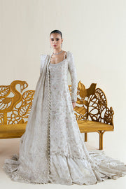 Royal Pakistani Bridal Outfit in Silk Lehenga Kameez Style