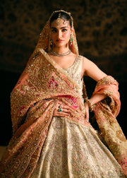 Royal Pakistani Bridal Wear in Pishwas and Dupatta Style