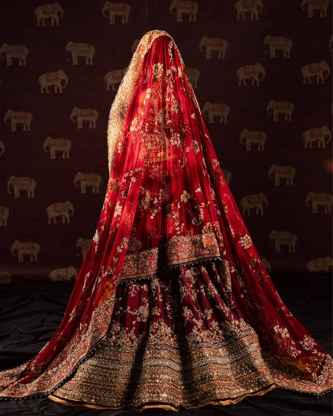 Royal Pakistani Bridal Wedding Dress in Lehenga Choli Style