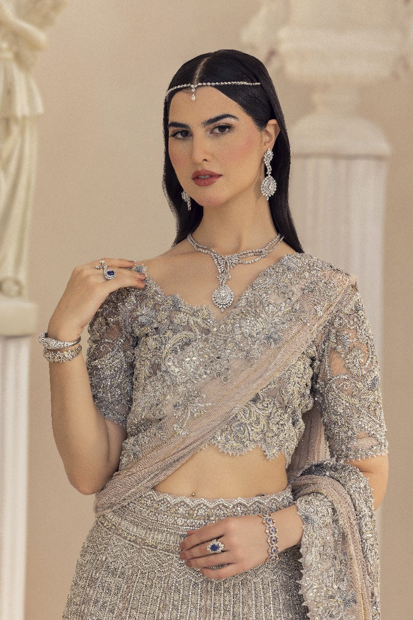 Royal Pakistani Bridal Wedding Dress in Lehenga Choli Style