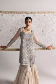 Royal Pakistani Wedding Dress in Bridal Gharara Shirt Style