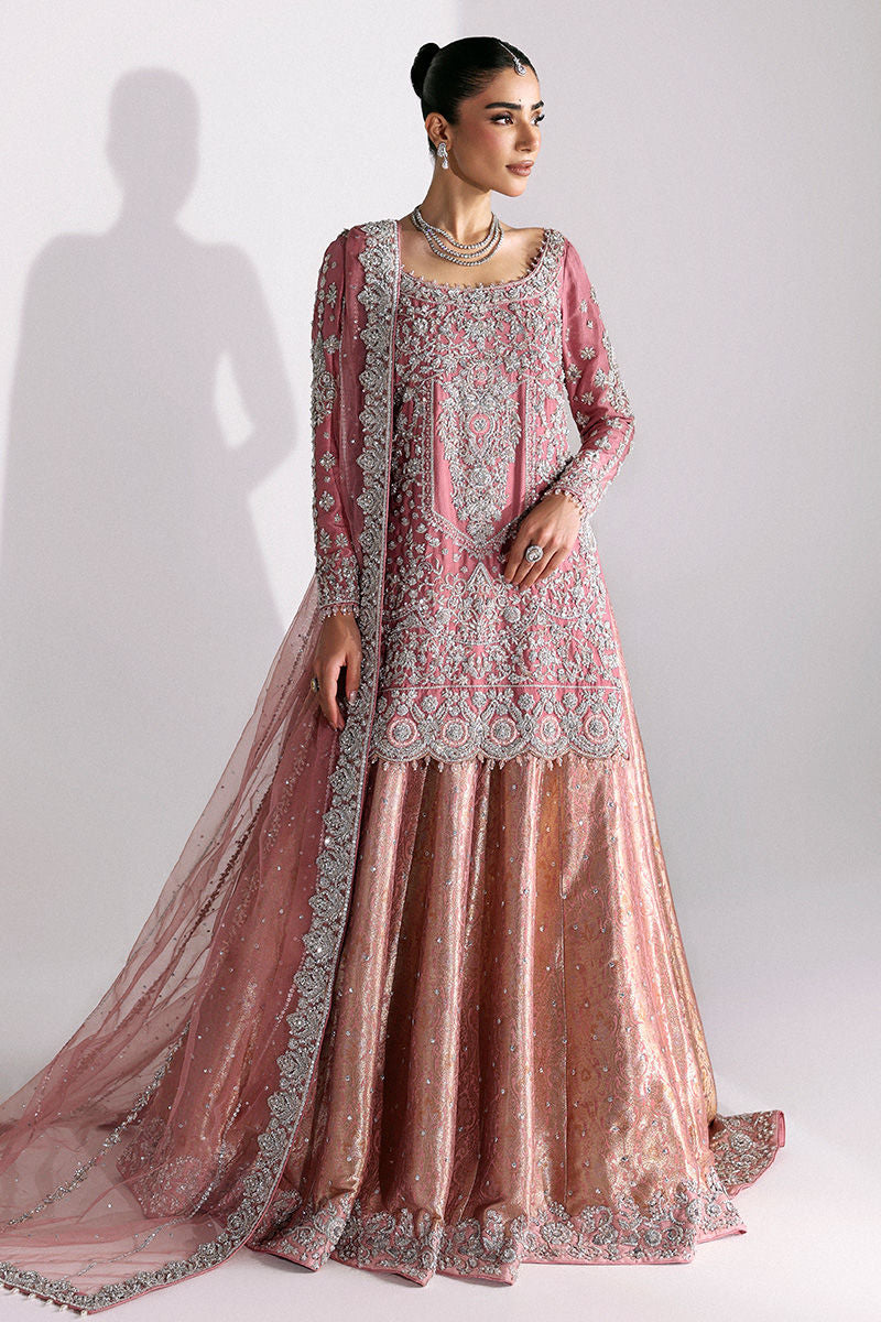 Royal Pakistani Wedding Dress in Bridal Lehenga Shirt Style
