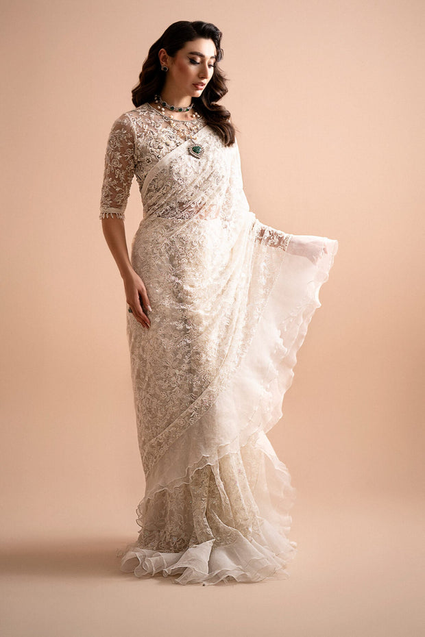 Imrozia Net Pakistani Dresses Embroidered Hand Embellished