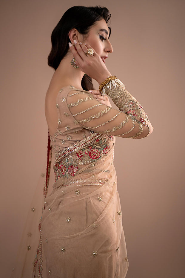 Imrozia Net Pakistani Dresses Embroidered Hand