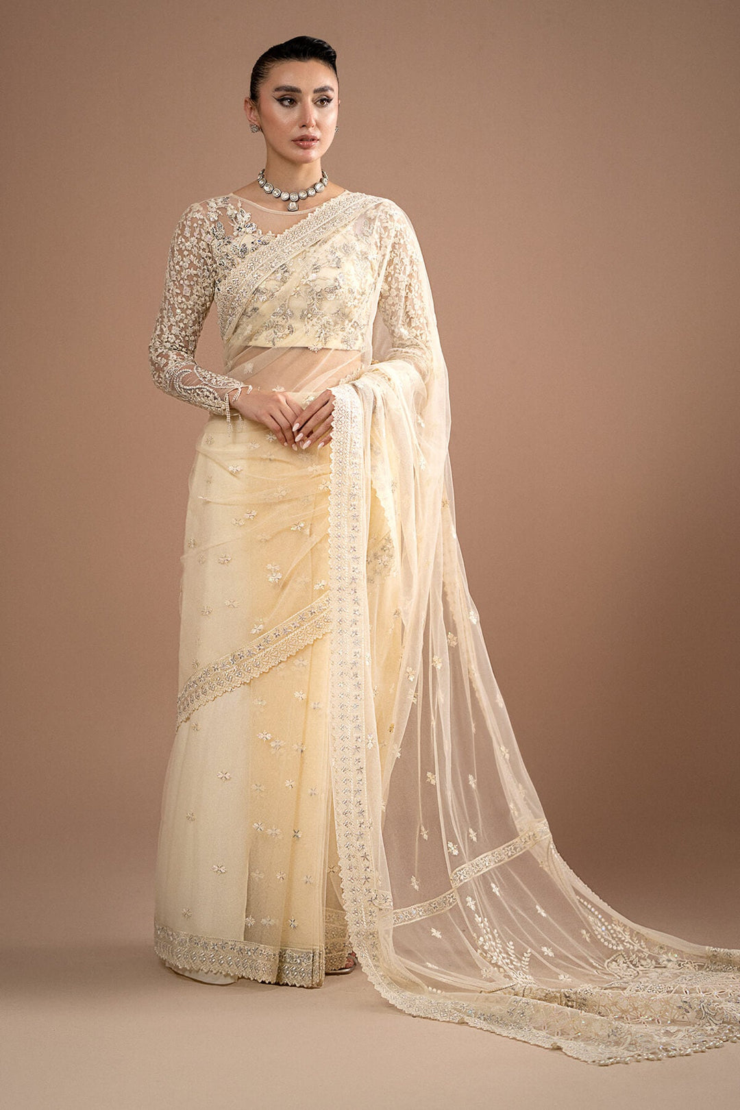 Imrozia Net Pakistani Dresses Embroidered