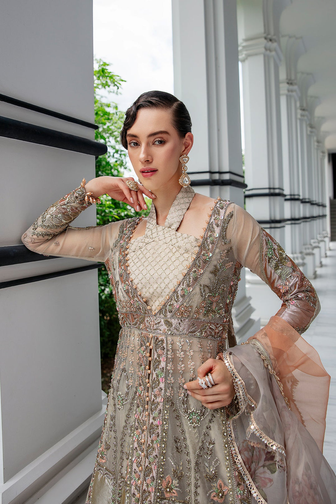 Enchanting Peach Pakistani Bridal Dress for Your Big Day