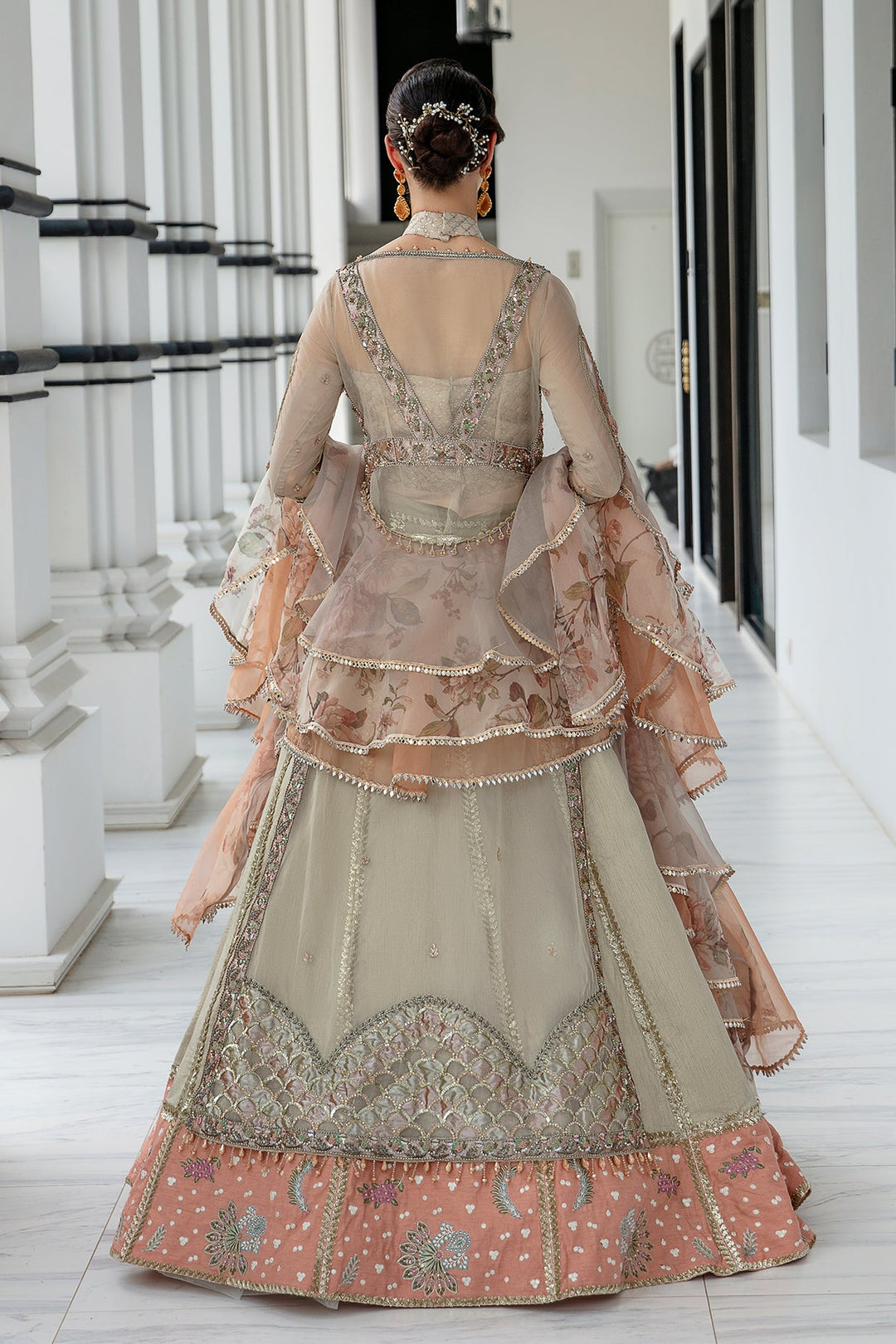 Enchanting Peach Pakistani Bridal Dress for Your Big Day