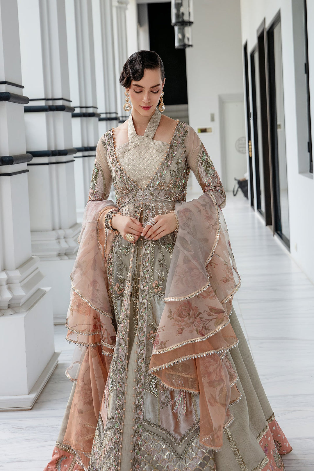 Enchanting Peach Pakistani Bridal Dress for Your Big Day