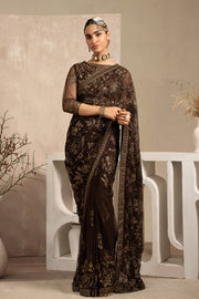 Elegant Black Sequins Embroidered Net Party Dress