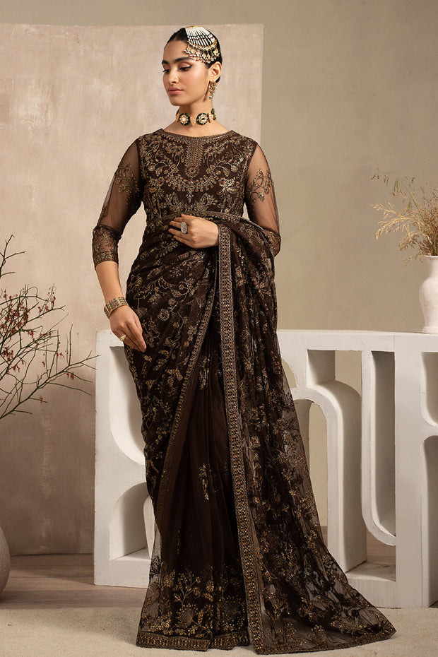 Elegant Black Sequins Embroidered Net Party Dress