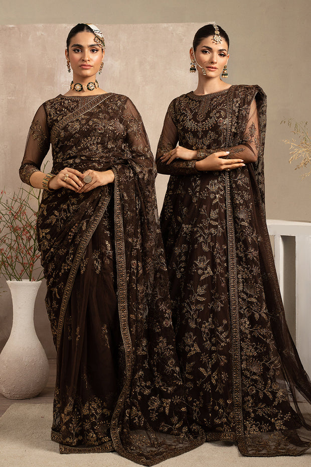 Elegant Black Sequins Embroidered Net Party Dress