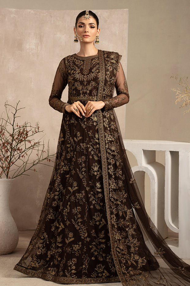 Elegant Black Sequins Embroidered Net Party Dress