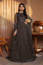 Elegant Sequins Embroidered Net and Silk Ensemble