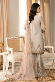 Elegant Sequins Embroidered Net Gharara in Contrast Colors