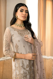Elegant Sequins Embroidered Net Gharara in Contrast Colors