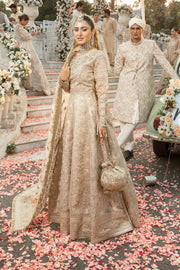 Hand Embellished Organza Pakistani Bridal Lehenga