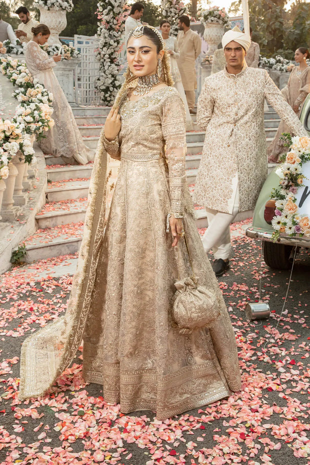 Hand Embellished Organza Pakistani Bridal Lehenga