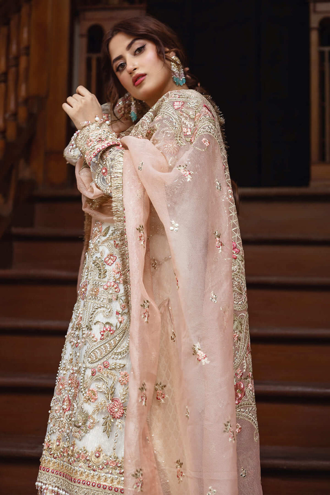 Embroidered Organza Pakistani Bridal Outfit