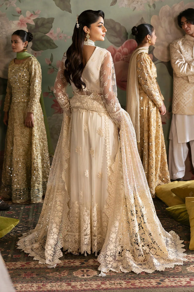 Elegant Pakistani Bridal Suit with Embroidered Details