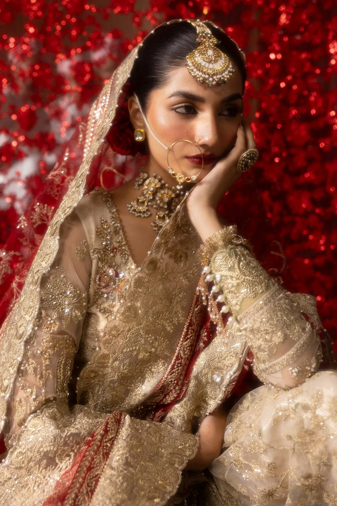 Stunning Pakistani Bridal Dress with Intricate Embroidery