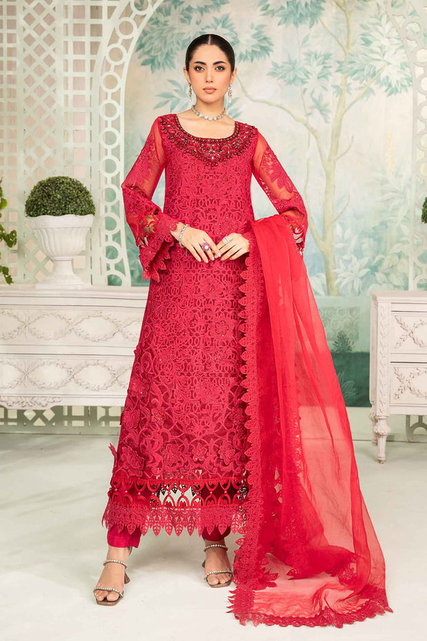 3 Piece Embroidered Organza Suit Pakistani Party Dress