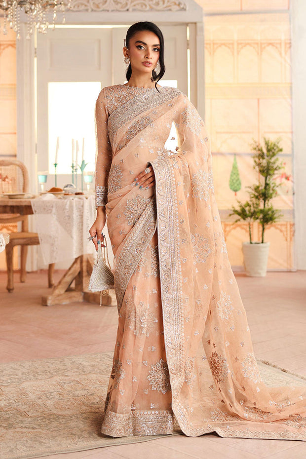 Embroidered Organza Saree Pakistani Party Dress