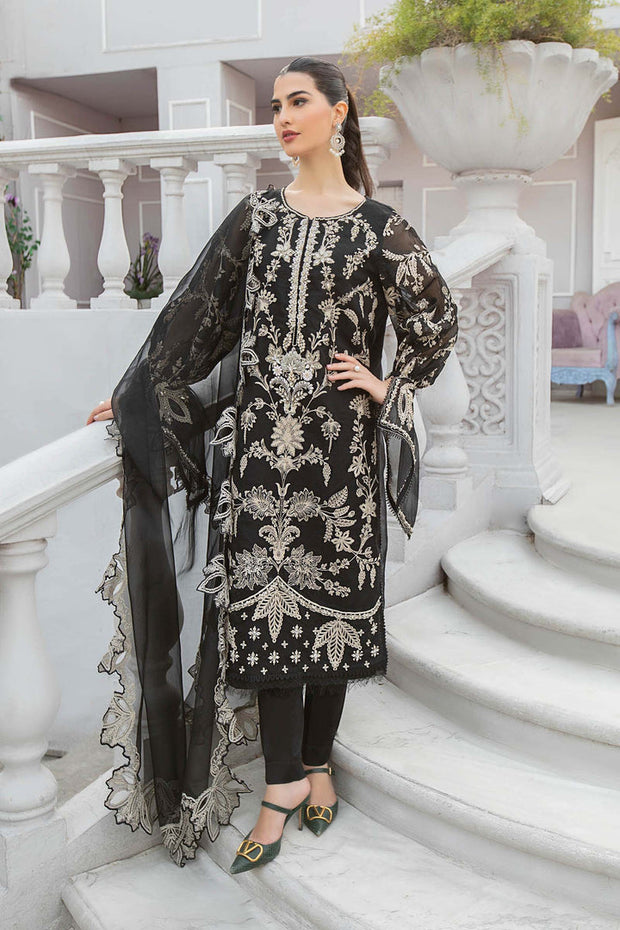 3 Piece Embroidered Suit Pakistani Party Dress