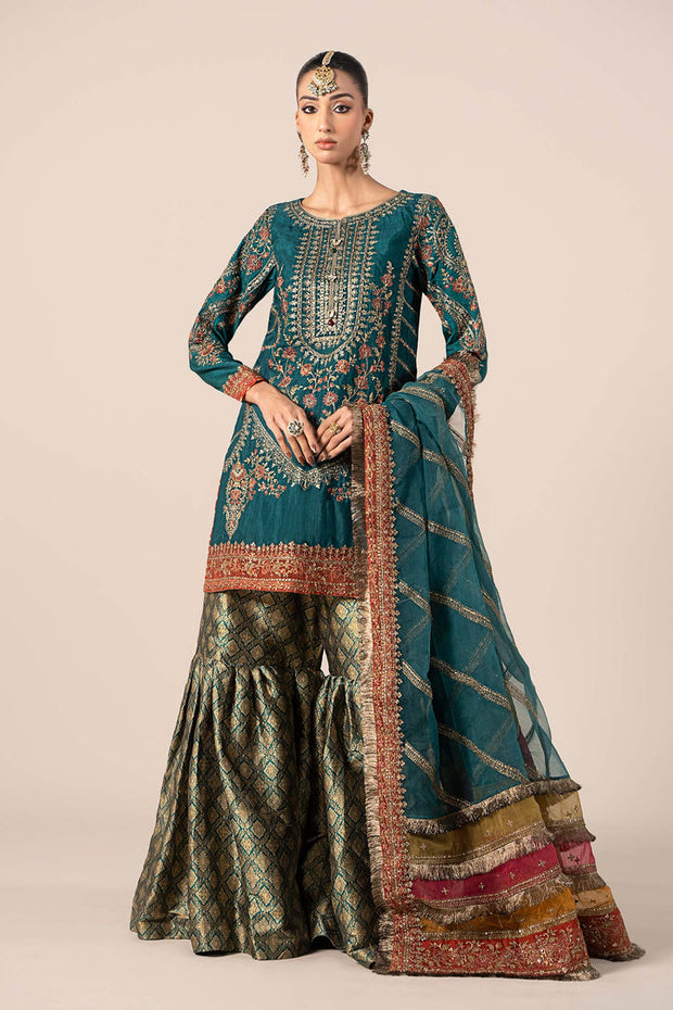 3 Piece Embroidered Raw Silk Suit Pakistani Party Dress