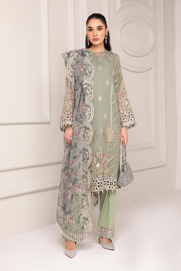 3 Piece Embroidered Organza Suit Pakistani Party Dress