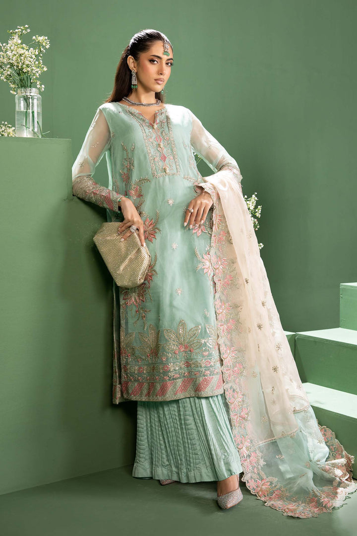 3 Piece Embroidered Raw Silk Suit Pakistani Party Dress
