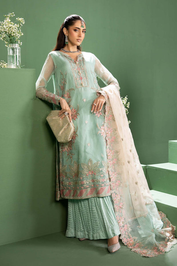 3 Piece Embroidered Raw Silk Suit Pakistani Party Dress