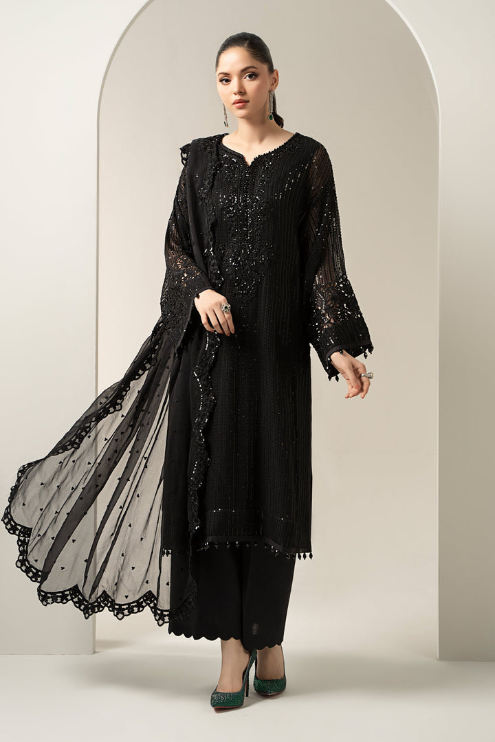 3 Piece Embroidered Chiffon Suit Pakistani Party Dress