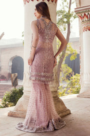 Elegant Lilac Pakistani Bridal Dress with Embellishments