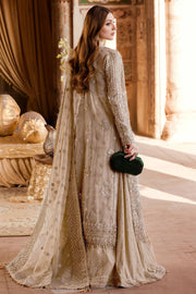 Hand Embellished Gold Pakistani Bridal Dress with Lehenga