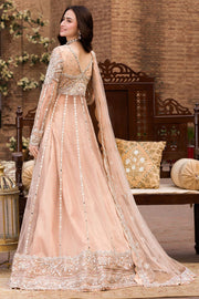 Elegant Pale Peach Pakistani Bridal Dress with Embellishments