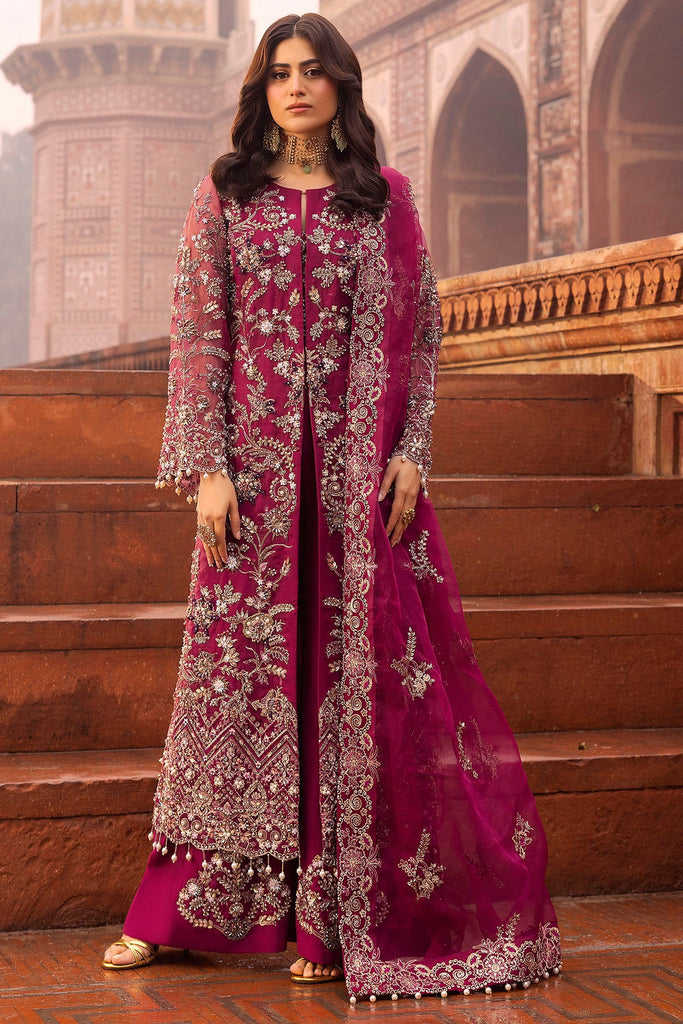 hot pink pakistani wedding dress Ethereal Fuchsia with Embroidery – Nameera by Farooq rani pink bridal lehenga