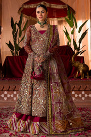 Fuchsia Pink Pakistani Bridal Dress with Intricate Embroidery