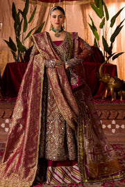 Fuchsia Pink Pakistani Bridal Dress with Intricate Embroidery