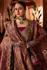 Fuchsia Pink Pakistani Bridal Dress with Intricate Embroidery