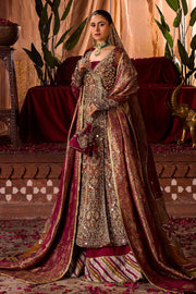Fuchsia Pink Pakistani Bridal Dress with Intricate Embroidery