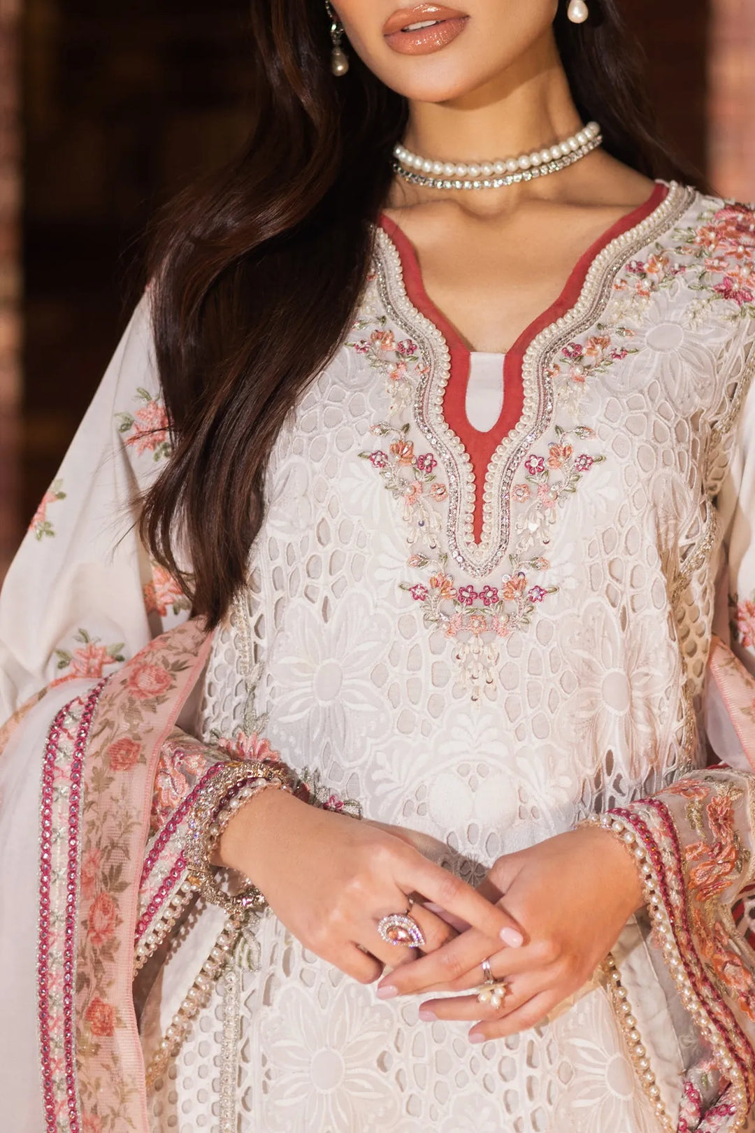 Embroidered Organza Lehenga With Dupatta 9F78