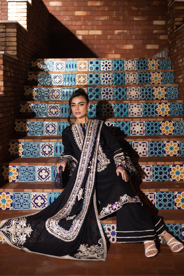 Imrozia Elegant Pakistani Dresses with Embroidered Georgette Lawn