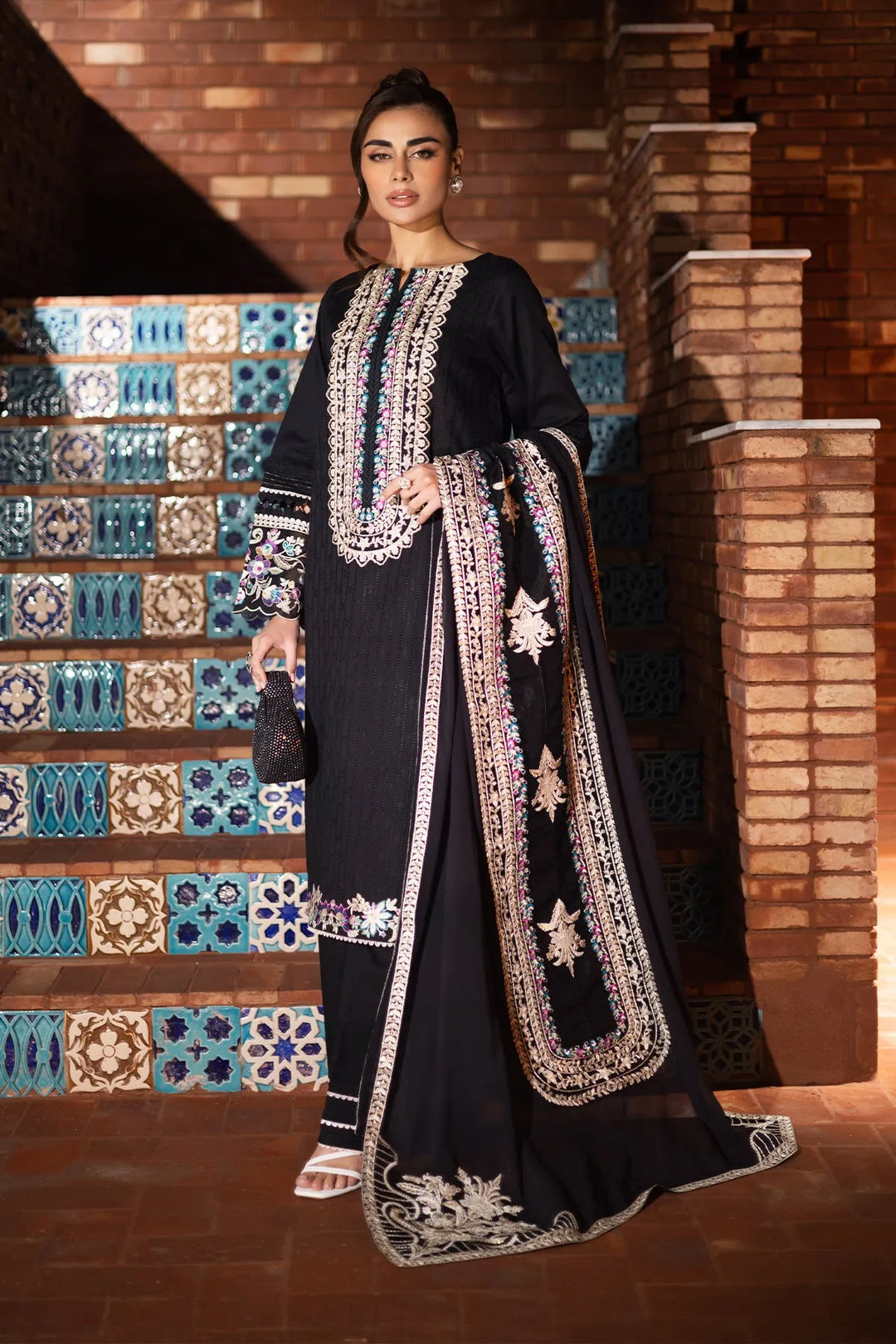 Embroidered Georgette Lehenga With Dupatta Fb18