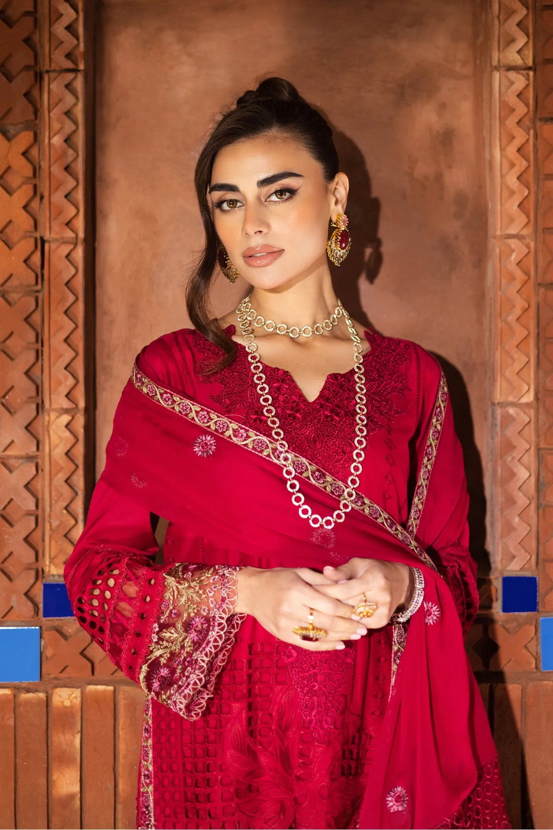 Embroidered Georgette Lehenga With Dupatta Fb18
