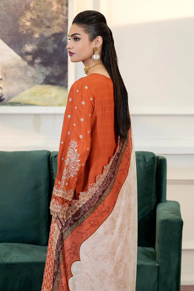 Embroidered Raw Silk Lehenga With Dupatta 78Ae