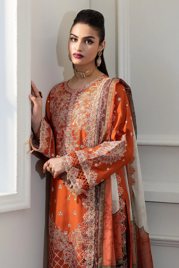 Embroidered Raw Silk Lehenga With Dupatta 78Ae