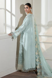 Embroidered Raw Silk Shirt And Trouser Set With Shawl