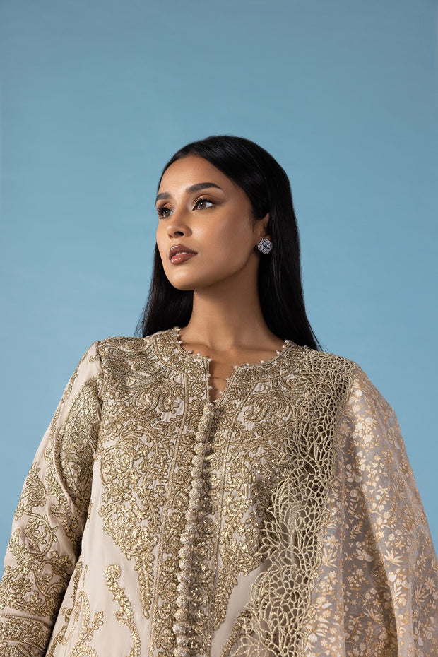 Sana Safinaz Stitched Raw Silk Exclusive Suit Sana Safinaz