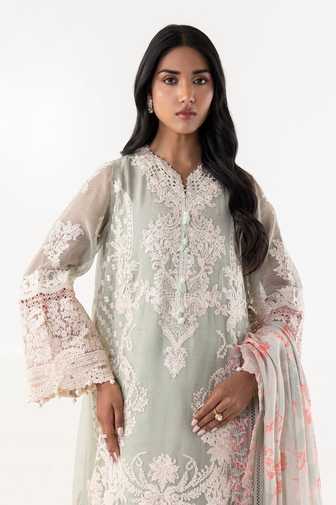 Sana Safinaz Stitched Embroidered Cotton Shirt + Shalwar +