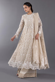 Sana Safinaz Elegant Beige Net Pakistani Dresses